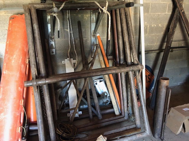 (2) Heavy Duty Reel Stands and (1) Set of Reel Rollers